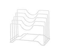 Panier de cuisine télescopique - Organisateur de couvercle de casserole - Support de planche à découper - Assiettes de rangement - Organisateur et support de séchage - Moules de cuisson - Couvercle de