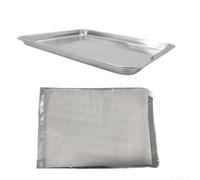 Panier de Cuisson Rotatif Acier Inoxydable pour Barbecue Extérieur et Camping - Grille à Légumes avec en pour bois Amovible pour Viandes et Poissons(Medium Pan Silvery)