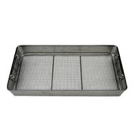 Panier de désinfection de Panier de Lavage d'instrument Chirurgical médical d'acier Inoxydable 304, pour Les Instruments dentaires médicaux chirurgicaux,25 * 17 * 7cm