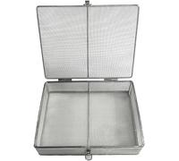 Panier De Désinfection Des équipements Médicaux 304 Plateau De Stérilisation Plateau D'instrument 2 Mm Paniers Perforés En Filet Avec Couvercle, Pour Un Laboratoire Hospitalier(Size:20*10*5cm)