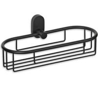 Panier de douche, avec support mural, 26 x 10,5 x 9,5 cm, inox, noir - Kela | Alessio