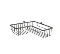panier de douche d'angle 27*27*7 cm chrome noir brosse - CRISTINA ONDYNA SH86875