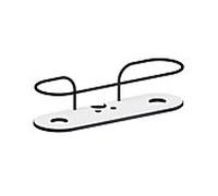 Panier de douche Giese 40600-14 avec porte-rasoirs latéral, fixation sur barre de douche, stratifié noir mat (HPL) blanc