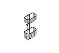 Panier de douche Giese Shower Duo 30011-14, amovible sans outils, 2 crochets, noir mat
