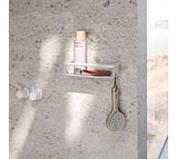 Panier de douche Hewi Série 480 480.03.00160DX avec crochet, revêtement par poudre blanc mat profond