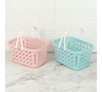 Panier de douche multifonction en plastique avec poignées pour un transport facile, conçu pour organiser les articles de bain, pour les fruits et les légumes tout en ventilant et en propreté (31,5 x