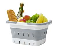 Panier de douche pliable pour salle de bain, rangement de toilettes avec poignée | Matériau durable léger et organisateur de pliage facile à transporter, fournitures de rangement polyvalentes