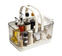 Panier de douche portable avec poignée | Bac à jouets pour salle de bain, baignoire, cuisine, appartement, maison, extérieur, piscine, maison, blanc