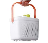 Panier de douche portable en plastique de salle de bain avec une poignée et bac organisateur
