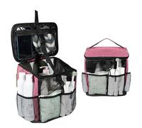 Panier de douche portable, sac fourre-tout pour dortoir universitaire pour salle de bain, salle de sport, voyage, camping, panier de douche en maille avec poignée, séchage rapide, sac de toilette à
