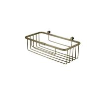 Panier de douche rectangulaire 25*22*8 cm or brosse - CRISTINA ONDYNA SHD1596P
