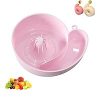 Panier de drainage à l'escargot - Bol de lavage rotatif pour fruits et légumes - Avec broyeur - Lave fruits automatique et panier de nettoyage portable pour évier de cuisine (rose)