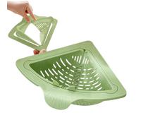 Panier de drainage magnétique - Crépine 17,5x17,5x9cm | Évier triangulaire sans perçage, support à éponges, collecteur de déchets, cuisine, maison PP, organisateur de salle de bains étanche, utilitair