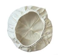 Panier de fermentation avec doublure en coton et housse en tissu, formes rondes et ovales pour pâte à pain, matériaux naturels respirants pour une meilleure fermentation (23 x 23 x 8 cm)