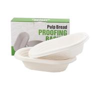 Panier de fermentation du pain, 2 pièces, ovale banneton pour le pain, 24,5 cm ovale