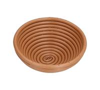 Panier de fermentation du pain lavable Panier de boulangerie de forme innovante pour la boulangerie de maison de cuisine (Round jaune-brun 16x6cm)