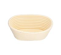 Panier de fermentation du pain lavable Panier de boulangerie de forme innovante pour la boulangerie de maison de cuisine (Ovale blanc cassé 21 * 14 * 8cm)