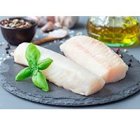 Panier de Filets de Poissons Frais de 2 kg :1 kg de Filets de Saumon D'Ecosse dégraissés et 1 kg de Dos de cabillaud (Pêché en Atlantique Nord-Est)