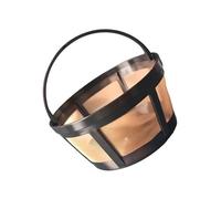 Panier de filtre à café convivial, capacité de 10 à 12 tasses, noyaux de mailles en acier antirouille, lavable lave-vaisselle, conception à pression rapide, remplacement des mailles de filtre à