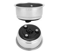 Panier de Filtre à café, Filtre à café en Acier Inoxydable, Panier de Filtre pressurisé de 51 Mm, Panier de Porte-Filtre à Expresso pour Machine à café Porte-Filtre (pour Deux