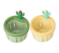 Panier de Filtre de crépine d'évier Cactus 2 pièces, Anti-colmatage décharge Automatique avec la poignée Levage