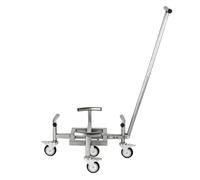 Panier de fleurs robuste avec roues verrouillables, support réglable pour pot de fleurs d'intérieur et d'extérieur, pour grands pots lourds (lot de 1)