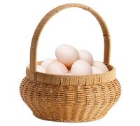 Panier de fleurs tissé | Organiseur de rangement tissé alimentaire avec poignées - Panier de rangement rond en imitation rotin décoratif pour servir des légumes, garde-manger, comptoir, maison