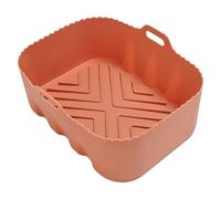 Panier de friteuse à air, pot rectangulaire en silicone, plateau de four résistant aux hautes températures, poêle à vapeur antiadhésive pour viande, légumes, accessoire de cuisson au micro-ondes