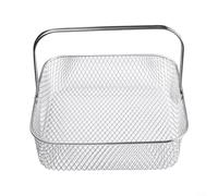 Panier de friteuse carré en acier inoxydable | 21 x 21 x 7 cm | Compatible avec les accessoires de friteuse à air comprimé de 5,8 QT 6 QT | Gadget de cuisine