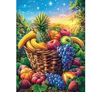 Panier de fruits avec ananas et baies 1000 Pieces Casse-tête Adulte En Carton Rigide Sans Déformation Scène de conte de fées dessin animé Difficile Moyenne Décoration Murale Idée Cadeau Anniversaire P
