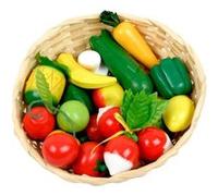 Panier de fruits et légumes en bois 21 pcs Jouet en bois Enfants 3 ans + G
