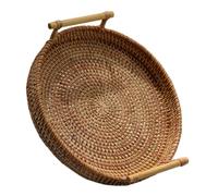 Panier de Fruits Tressé Marron en Rotin pour Maison et Fleurs