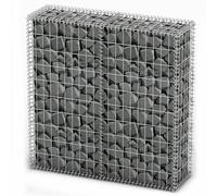 Panier De Gabion Avec Couvercle Fil Galvanisé 100 X 100 X 30 Cm