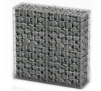 Panier de gabion avec couvercle Fil galvanisé 100 x 100 x 30 cm