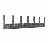 Panier de Gabion en Forme de U avec 2 Poteaux Fer 140x20x100 cm Jardin vidaXL