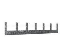 Panier de Gabion en Forme de U avec 2 Poteaux Fer 140x20x100 cm Jardin vidaXL