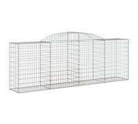 Panier de Gabion, Panier à Pierre Gabion Mur de Soutènement Clôture de Jardin arqué 300x50x100/120 cm Fer galvanisé