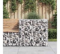 Panier de gabions argenté 70x70x65 cm fer galvanisé cage en gabion vidaXL
