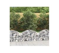 Panier de gabions arqué 100x30x40 60 cm Fer galvanisé