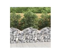 Panier de gabions arqué 100x30x60 80 cm Fer galvanisé
