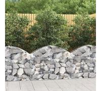 vidaXL Panier de gabions arqué 153423 100x30x60/80 cm Fer galvanisé