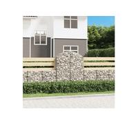 Panier de gabions arqué 100x50x120 140 cm Fer galvanisé