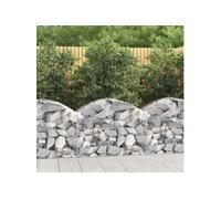 Panier de Gabions Arqué 150x30x80/100 cm Fer Galvanisé Cage Jardin vidaXL