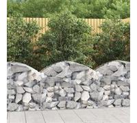 Panier de Gabions Arqué 150x30x80/100 cm Fer Galvanisé Cage Jardin vidaXL