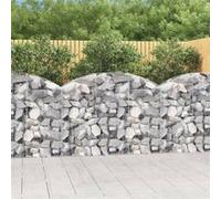 vidaXL Panier de gabions arqué 150x30x100/120 cm fer galvanisé