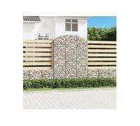 Vidaxl Panier De Gabions Arqué 150x30x200/220 Cm Fer Galvanisé