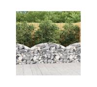 Panier de gabions arqué 150x30x60 80 cm Fer galvanisé