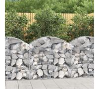 Panier de Gabions Arqué 150x30x80/100 cm Fer Galvanisé Cage Jardin vidaXL