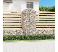 Panier de Gabions Arqué 150x30x80/100 cm Fer Galvanisé Cage Jardin vidaXL