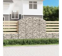 Panier de Gabions Arqué 150x30x80/100 cm Fer Galvanisé Cage Jardin vidaXL